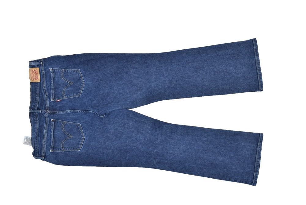 Levi's Blue Bootcut Jeans Plus Size 16 W33 L32 Medium Wash Stretch Cotton